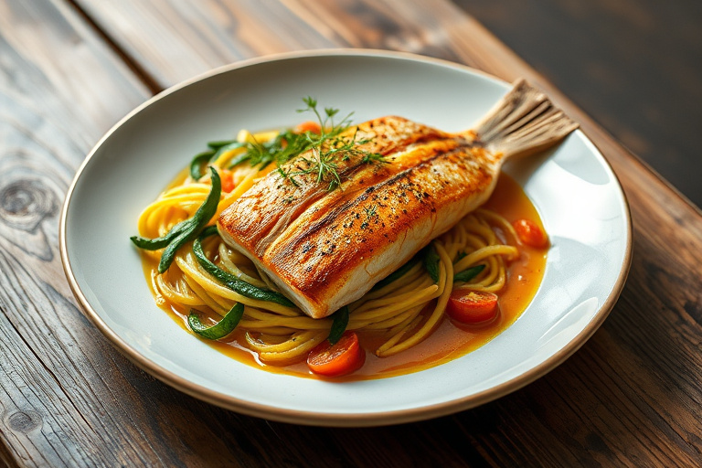 Ovnsbakt tilapia med appelsin og panko