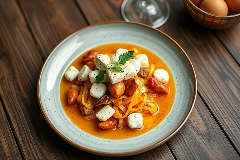 Salat med mandarin, gorgonzola og ristede mandler