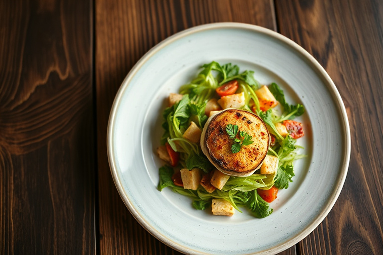 Freekeh- og friséesalat med tunfisk og egg