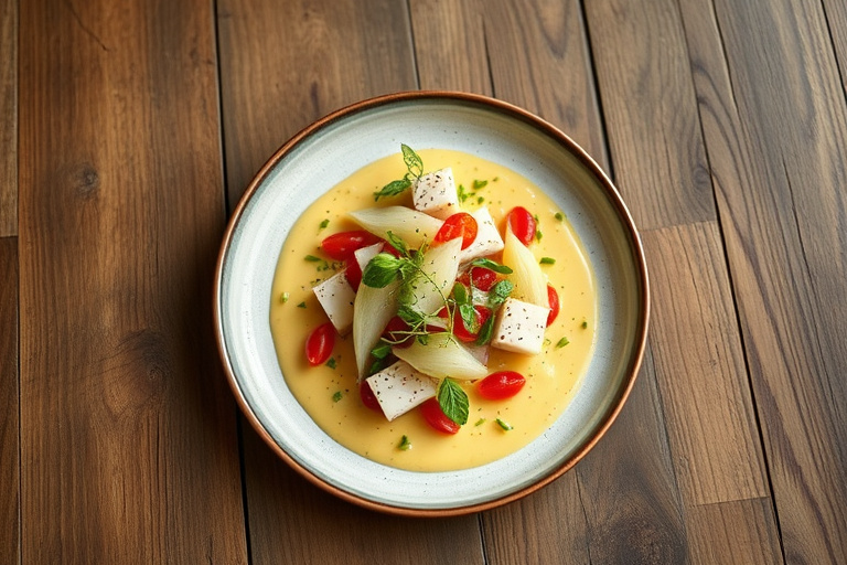 Puré av sellerirot, kålrabi og eple