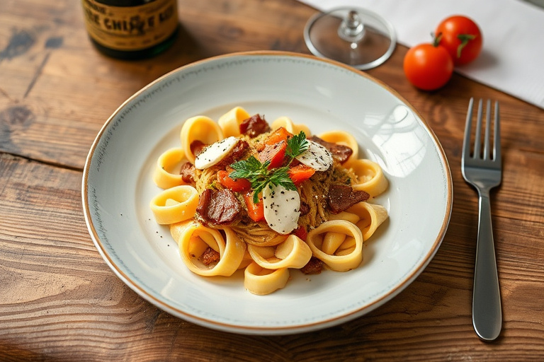 Kalvesteik fylt med fontina, pancetta og porcinisopp