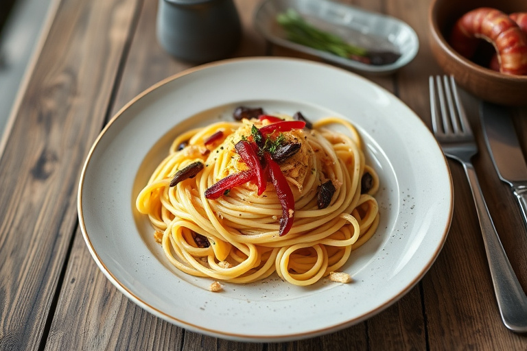 Pasta med ansjossmør og brokkoli rabe