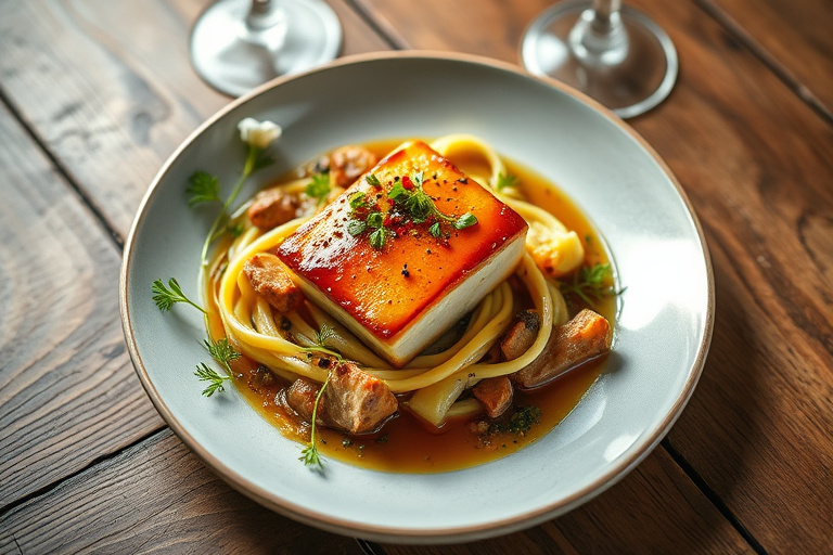 Pastinakkinnbakte dadler med blåmuggost og mandler