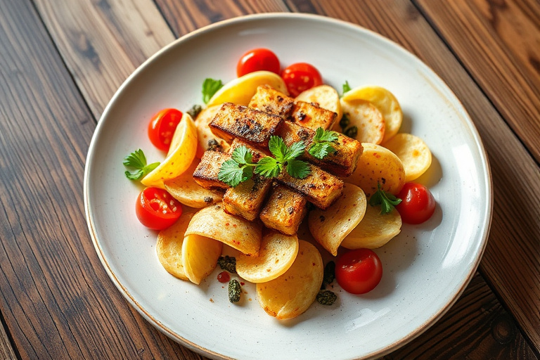 Pissaladière-strips med løk og paprika