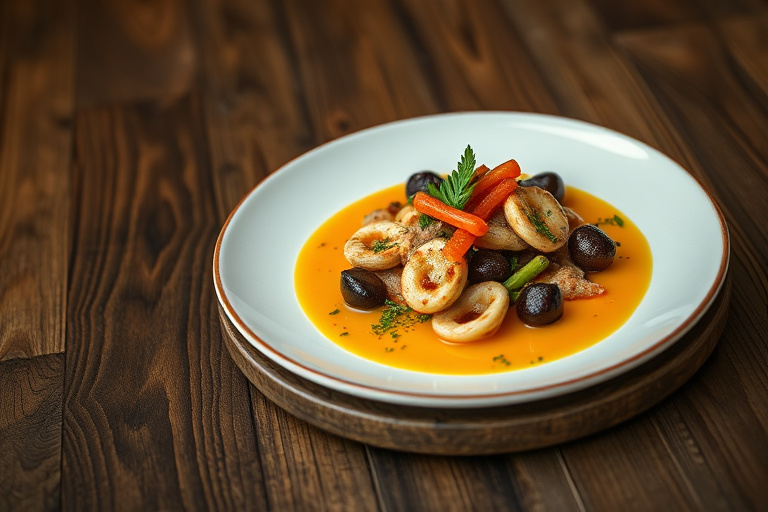 Bakte løk med timian og rødvin