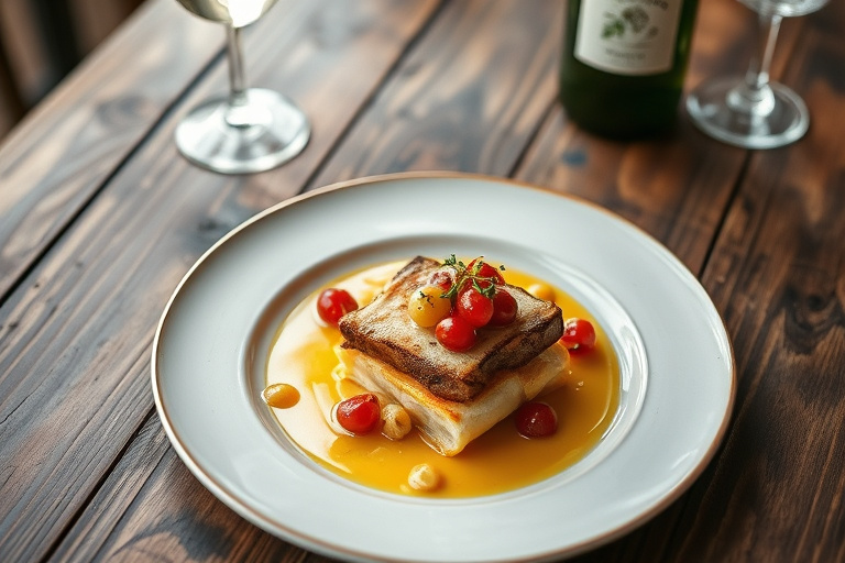 Ciderbrasert fasan med eple og perleløk