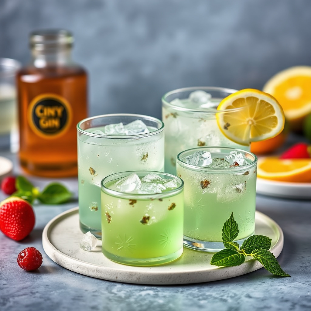 Gin og tonic-jellies