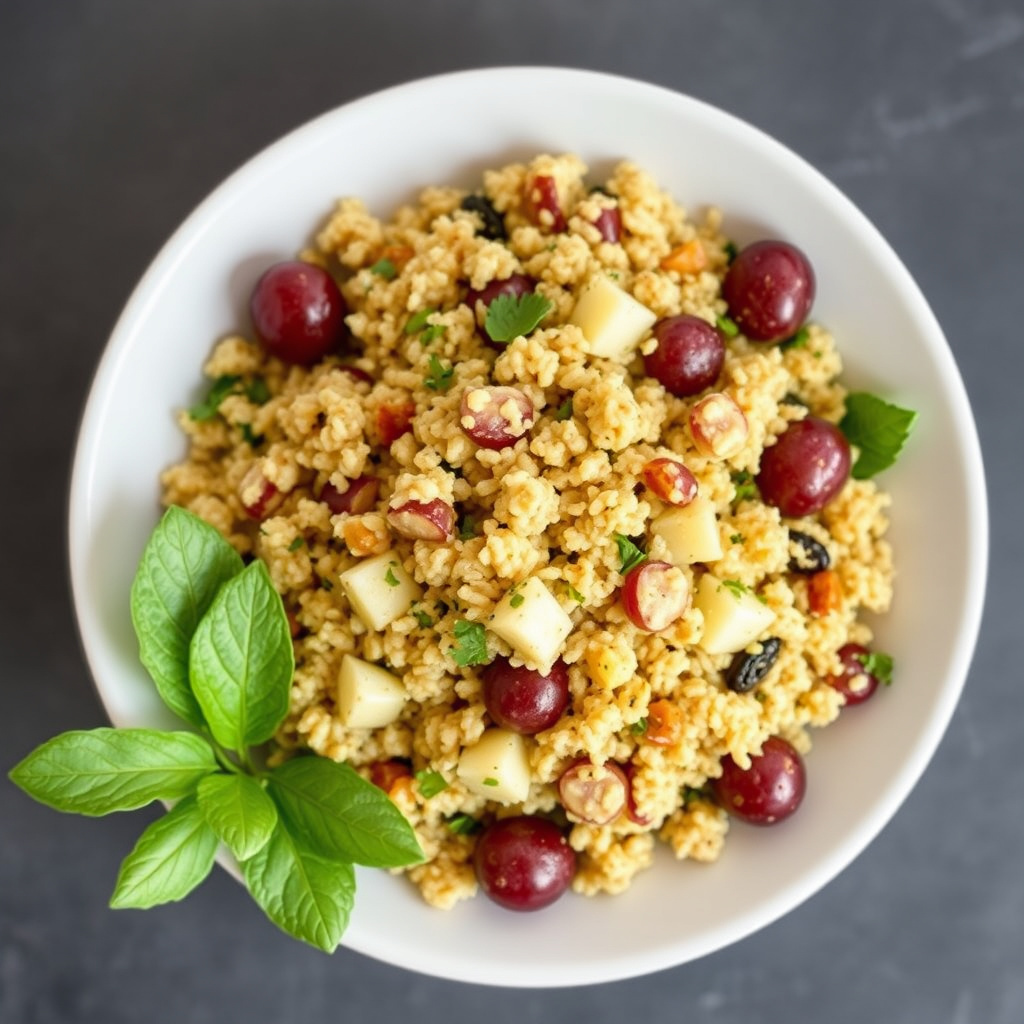 Gingerbulgursalat med druer