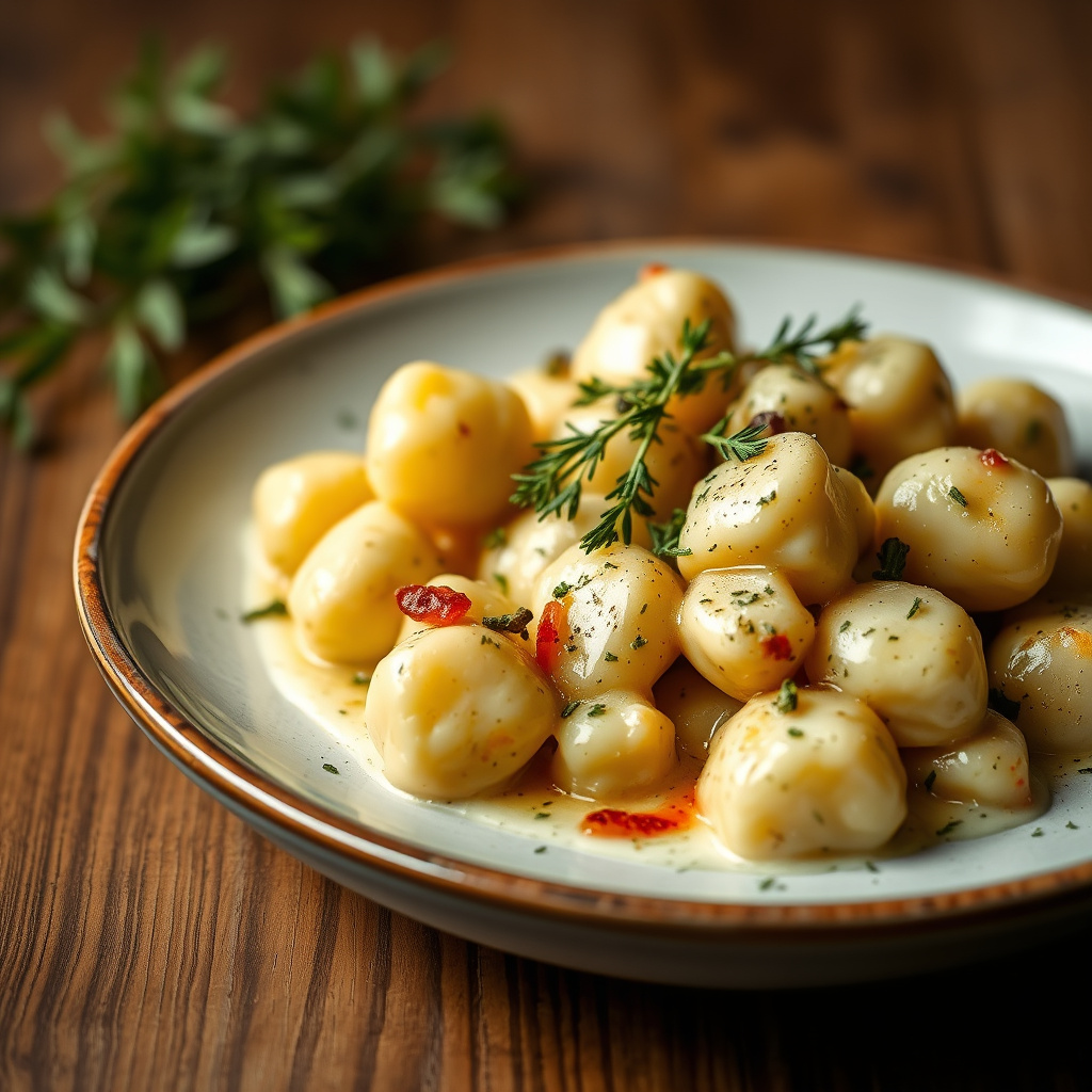 Gnocchi med smør- og timiansaus