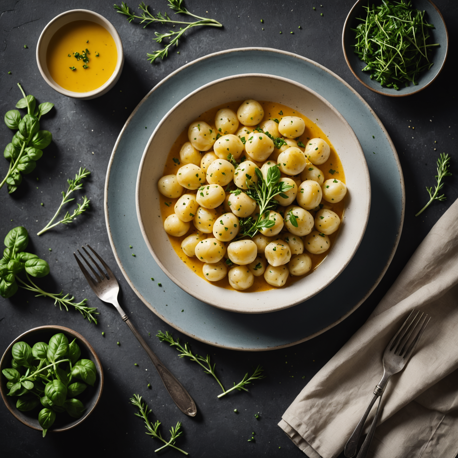Gnocchi med smør- og timiansaus