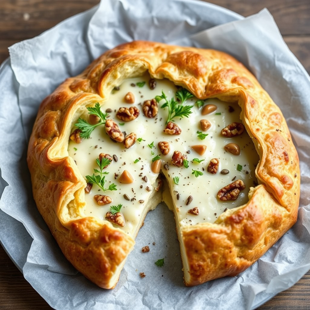 Gorgonzola og valnøtt-fougasse