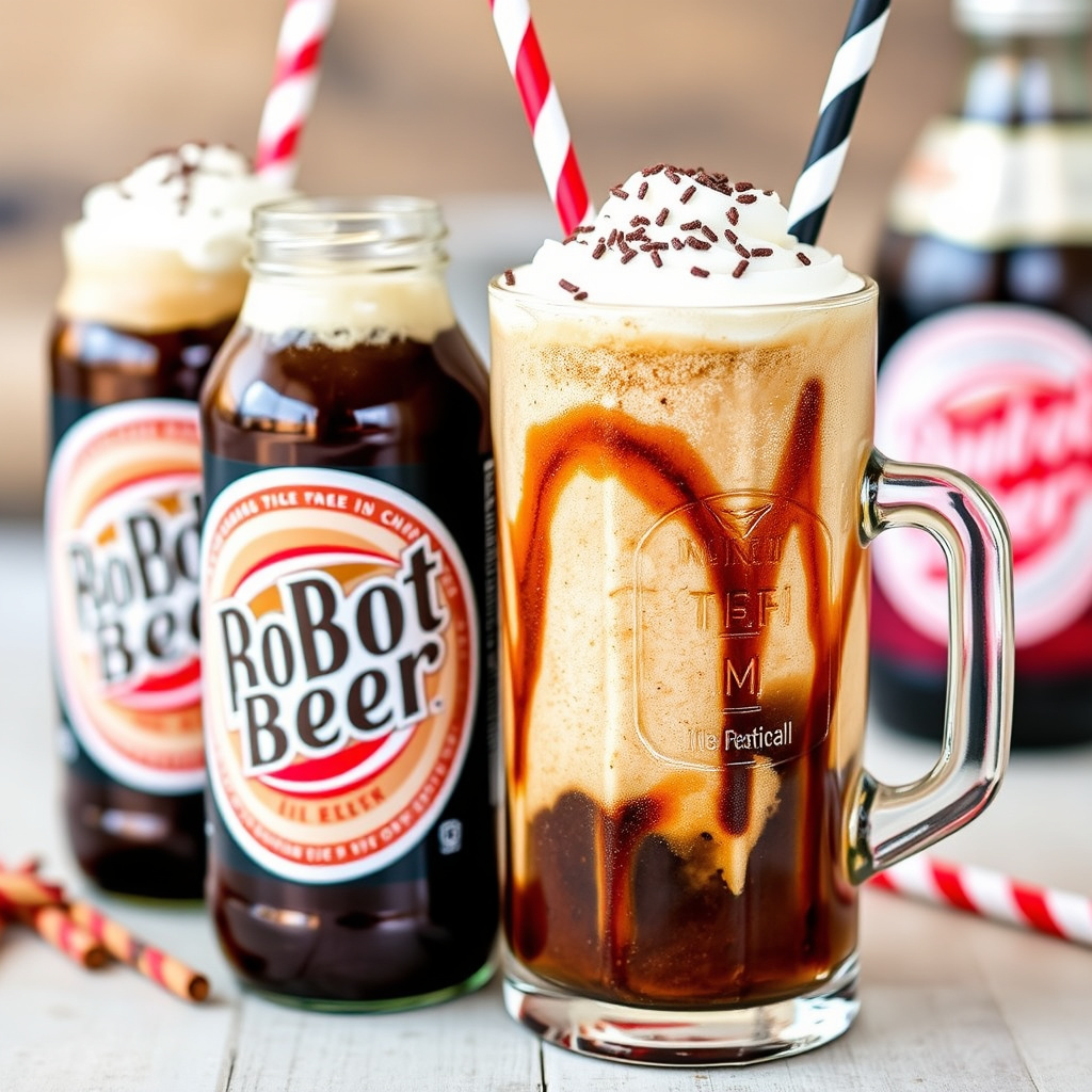 Gourmet root beer float