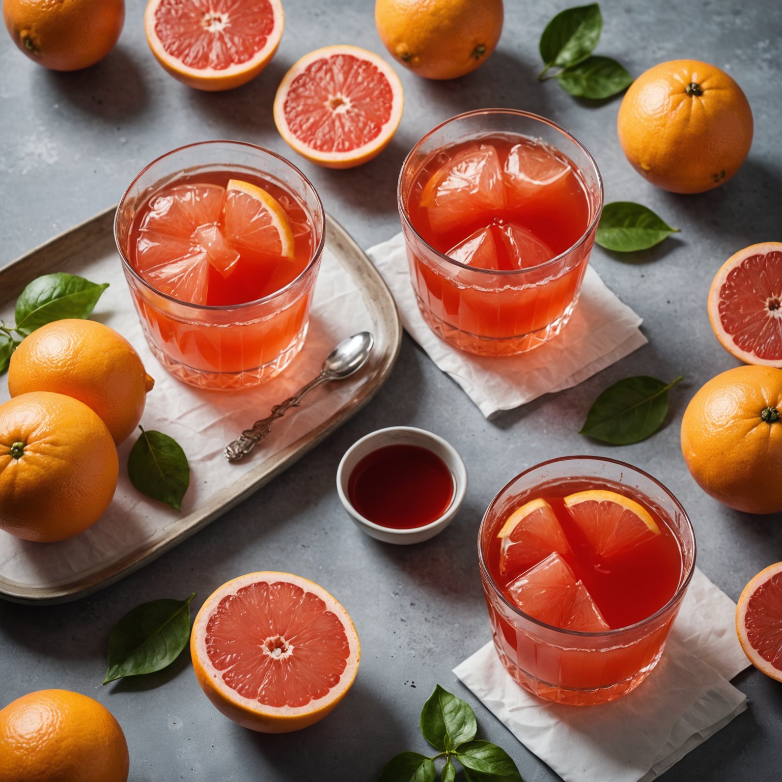 Grapefrukt med Campari-sirup