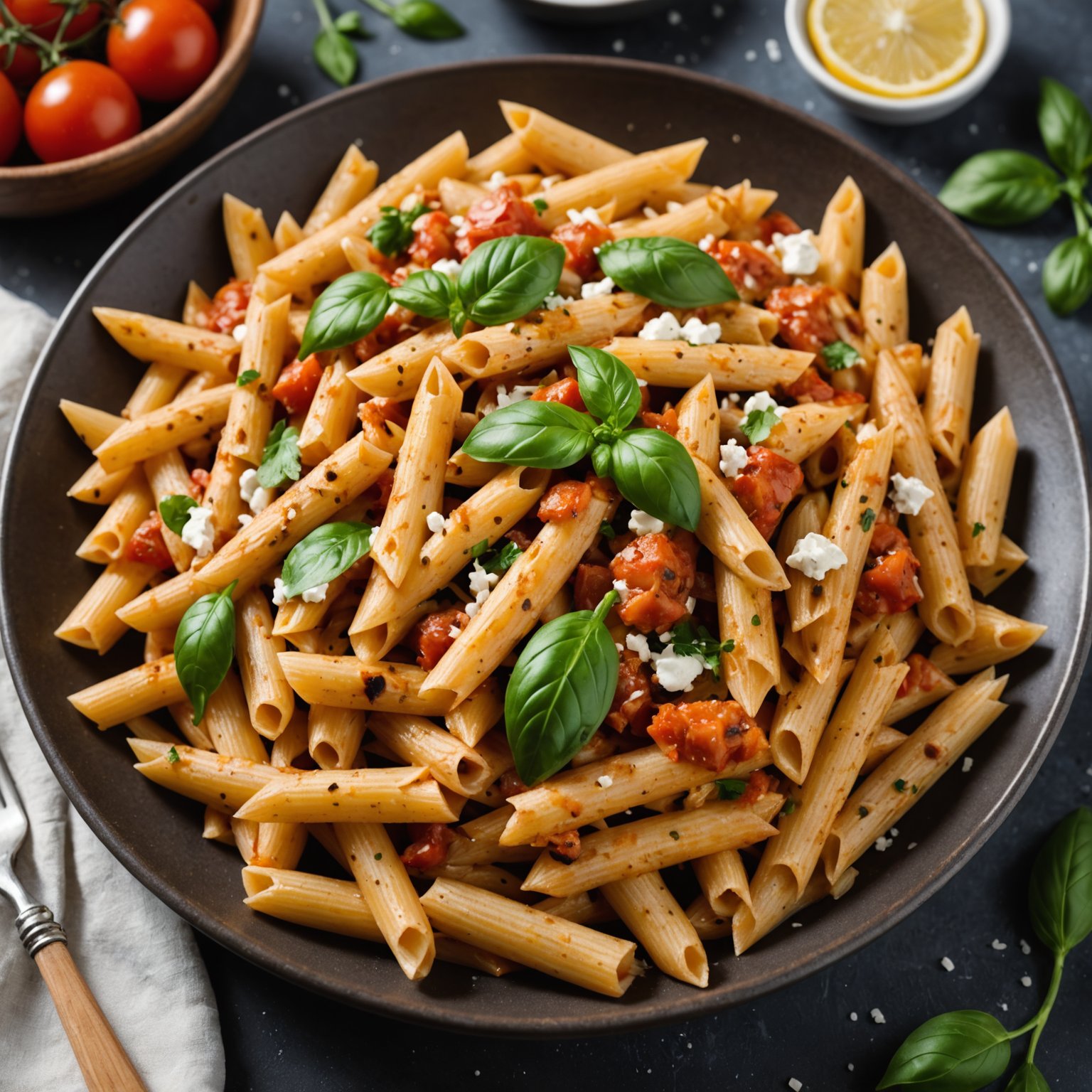 Gresk penne og kylling