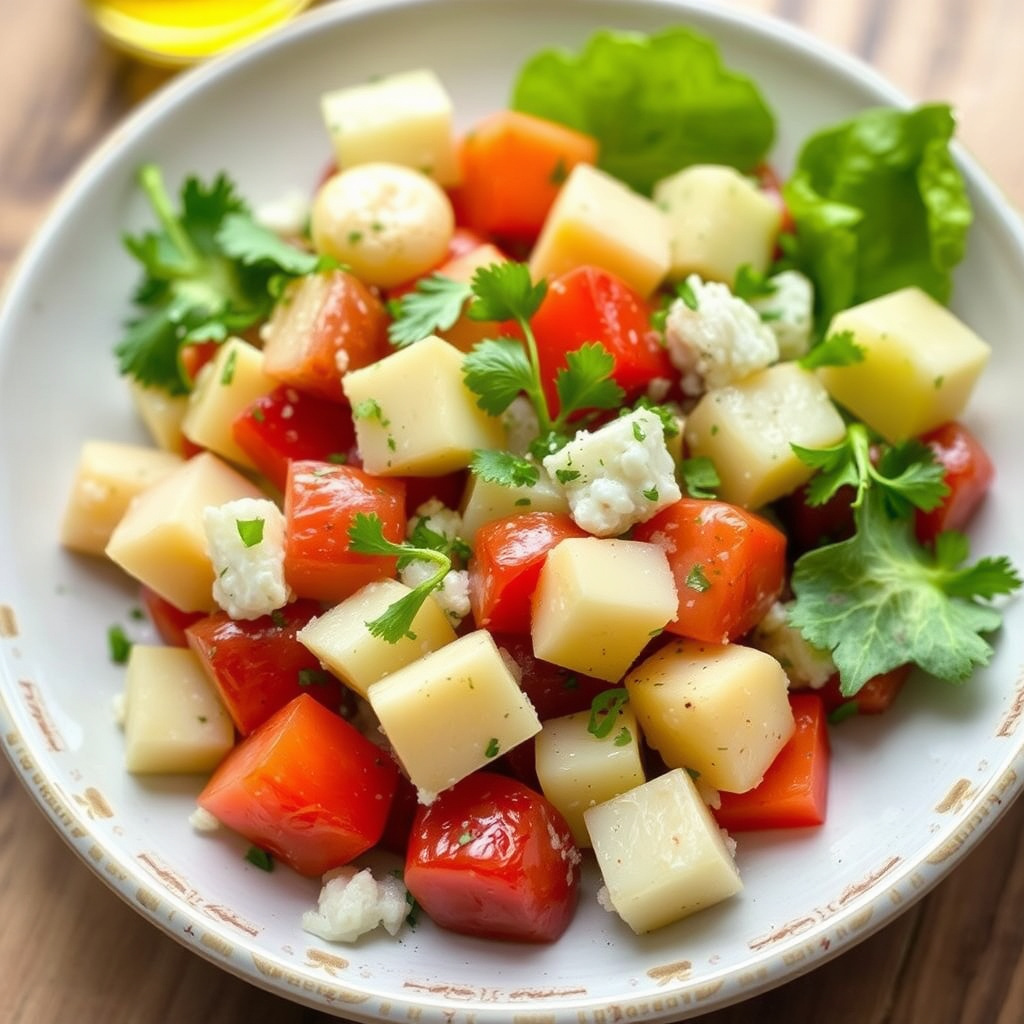 Gresk potetsalat: Patatosalata