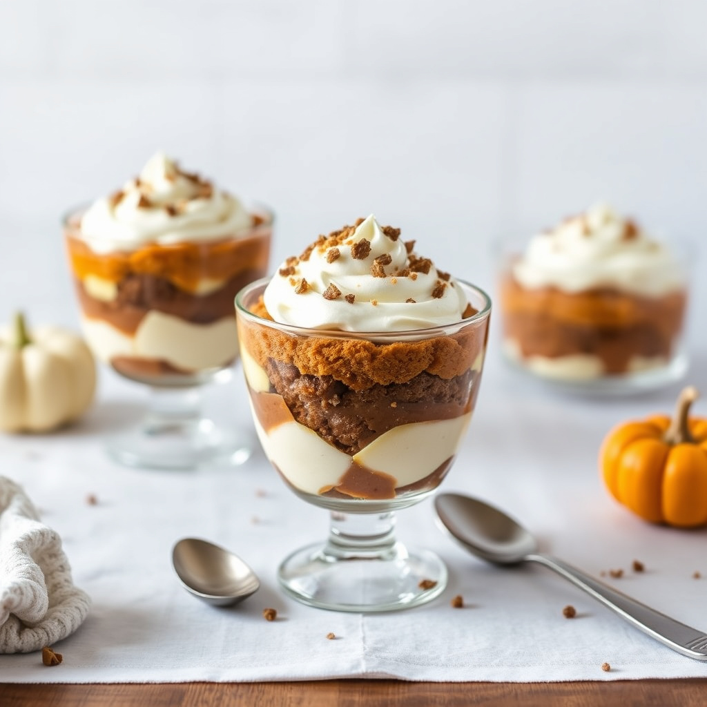 Gresskar- og ingefærkake-trifle