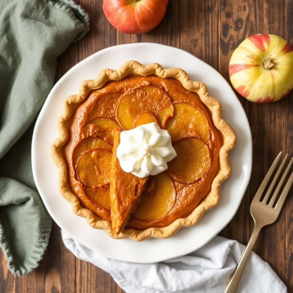 Gresskar- og eplepai