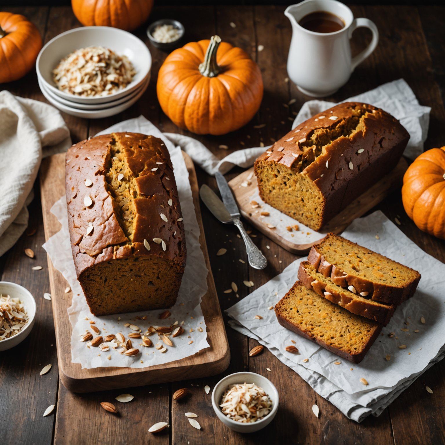 Gresskar- og kokosbrød