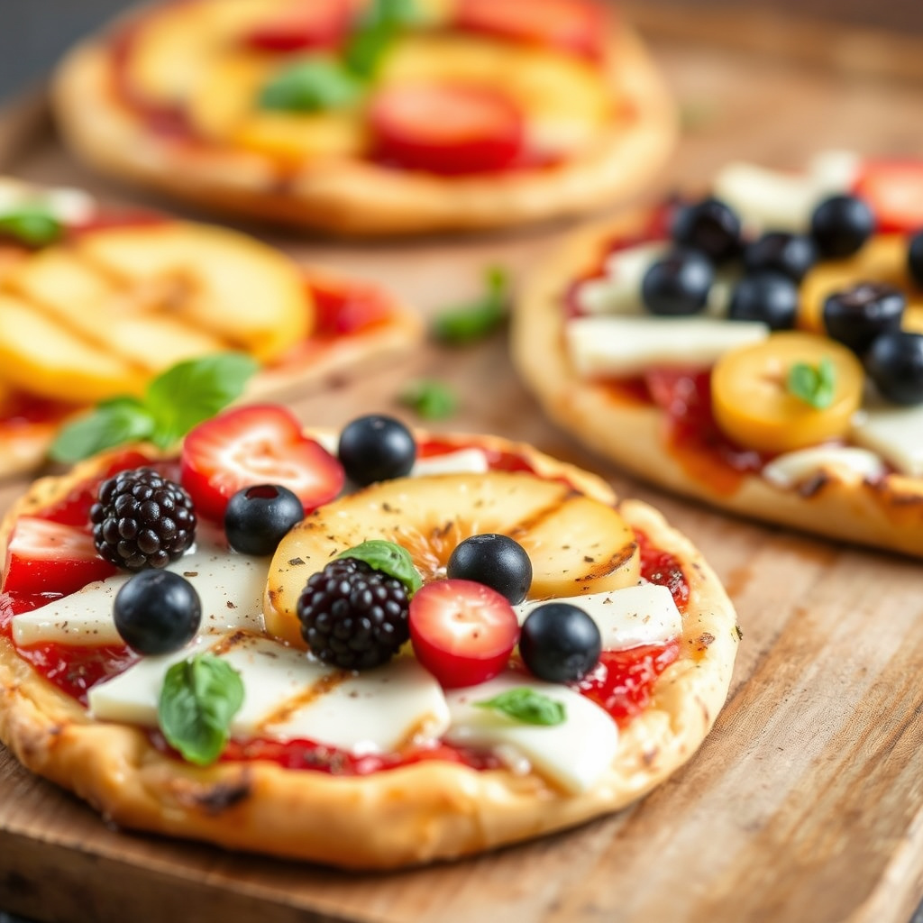 Grillede fruktpizzas