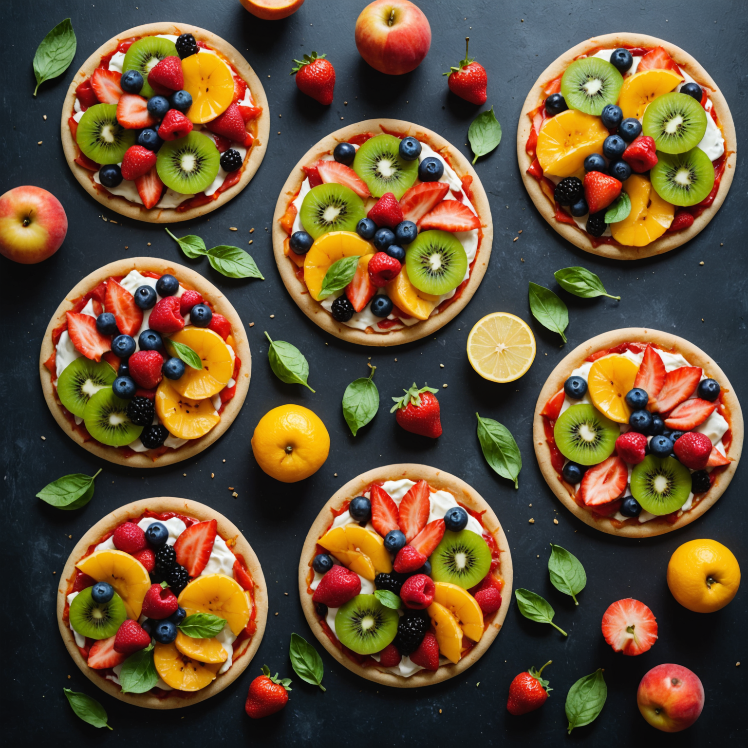 Grillede fruktpizzas