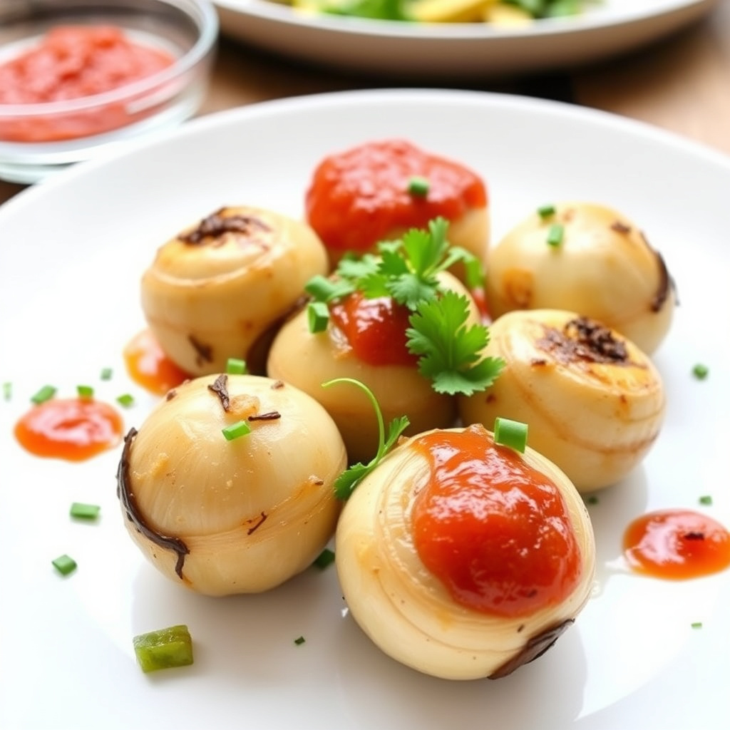 Grillede knutekvister med romescosaus