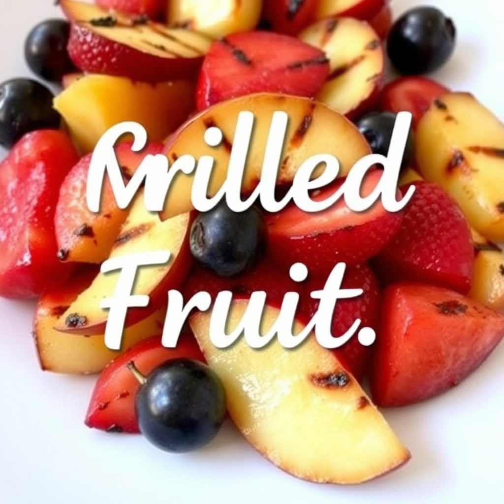 Grillet blandet frukt