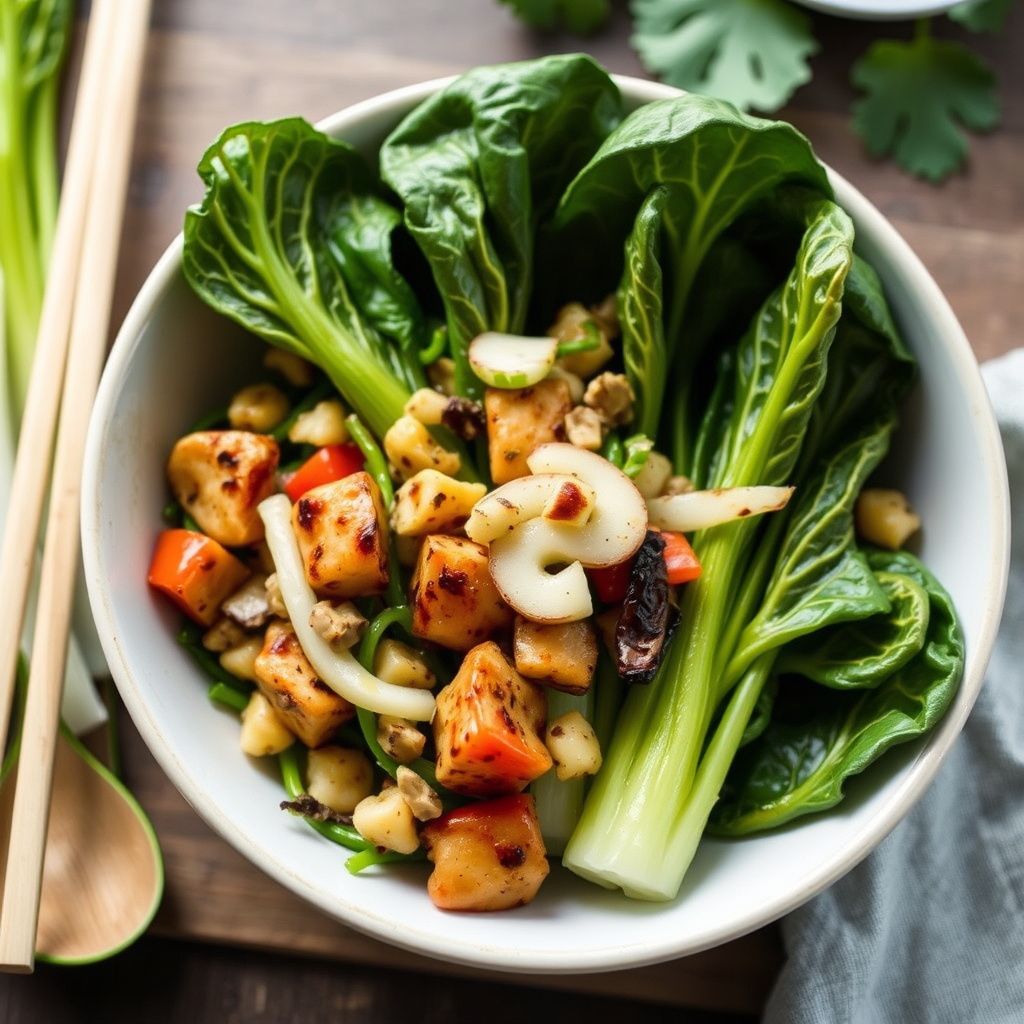 Grillet bok choy-salat