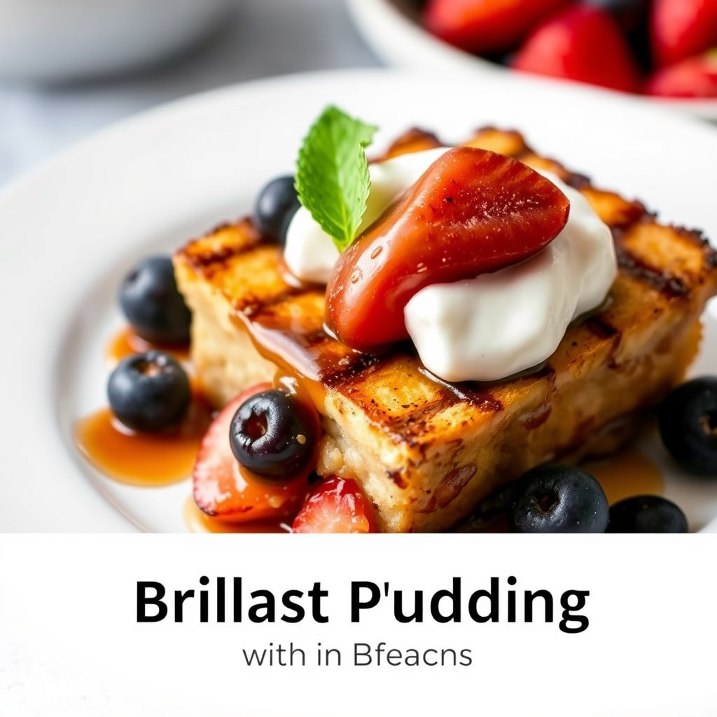 Grillet brødterte med fersk frukt