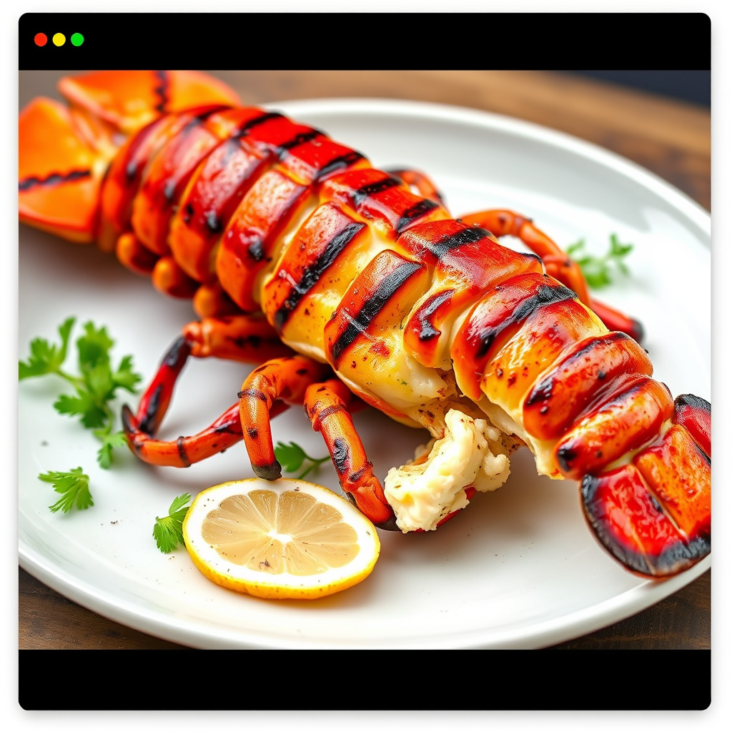 Grillet delt hummer