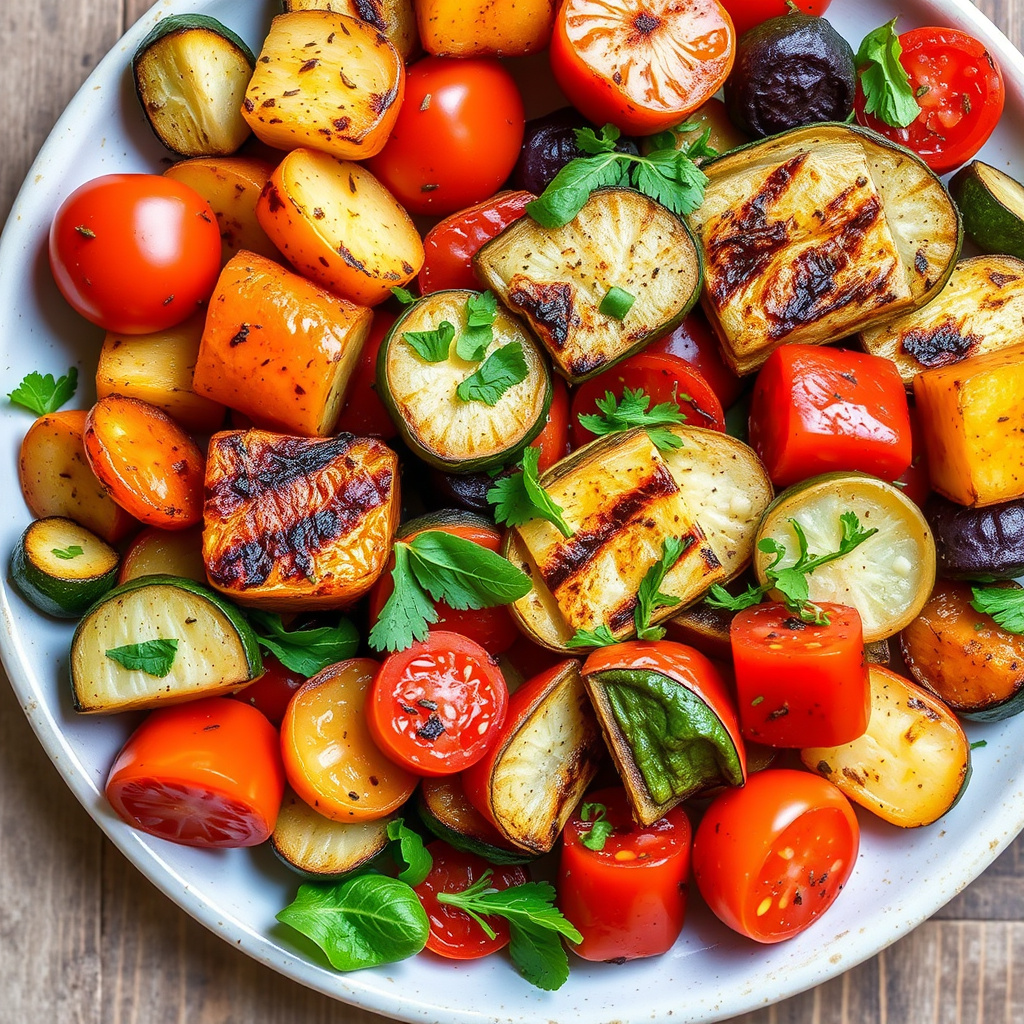 Grillet grønnsaksantipasti