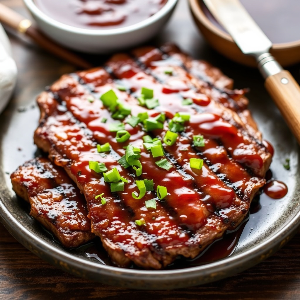 Grillet indrefilet av storfekjøtt med hjemmelaget asiatisk barbequemarinade