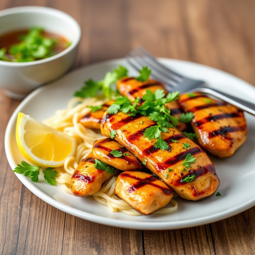 Grillet koriander-honningkylling