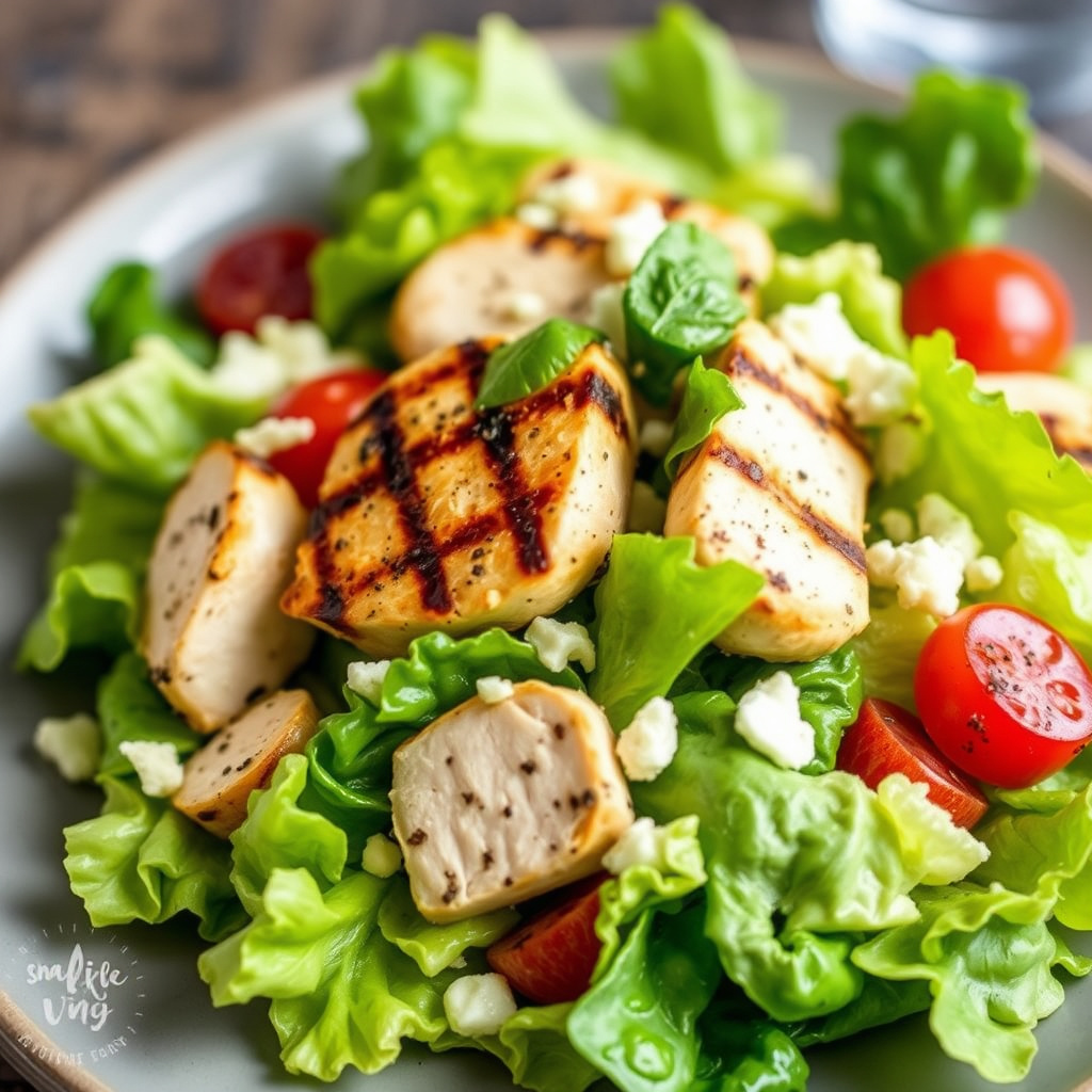 Grillet kylling Caesar-salat