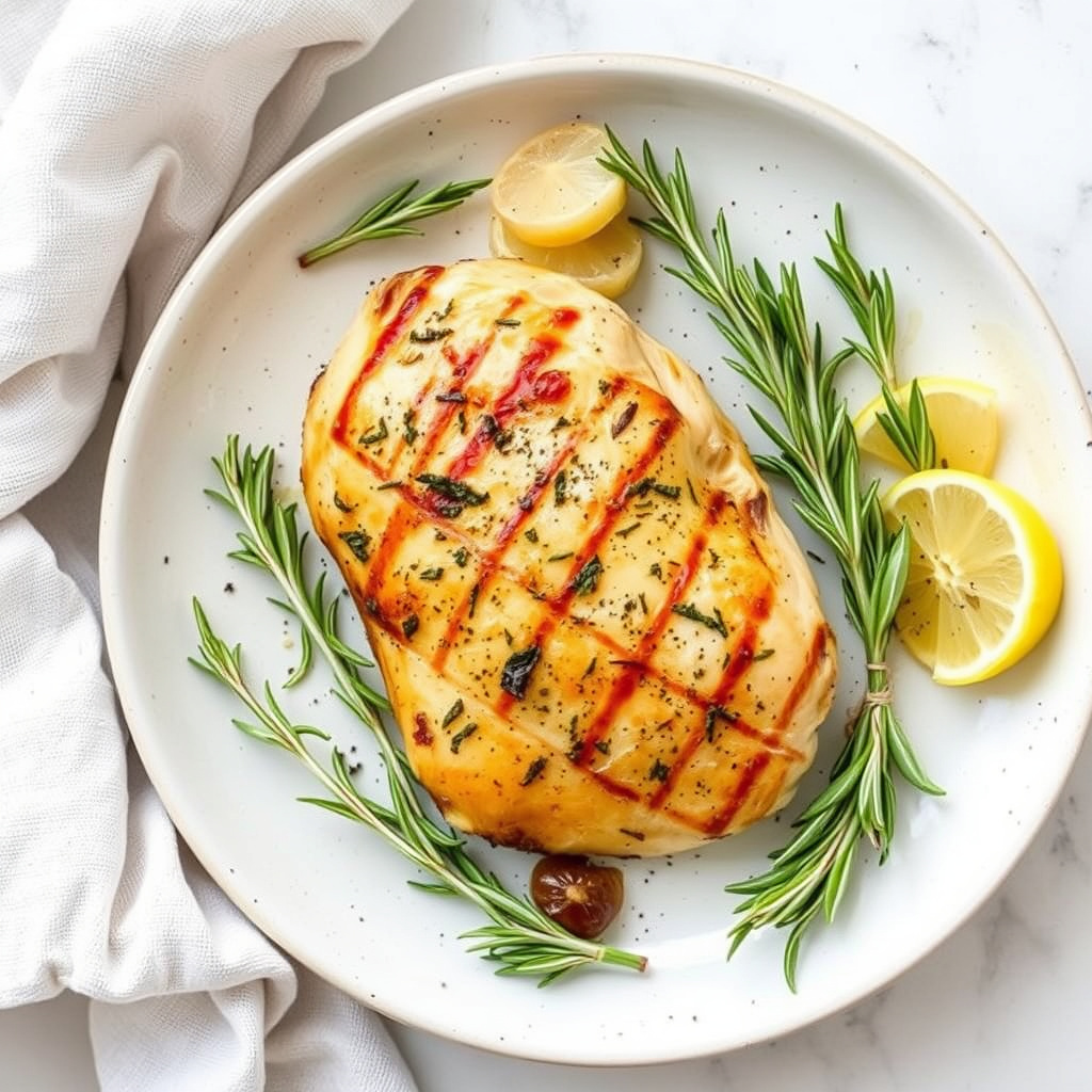 Grillet kylling med rosmarin og hvitløk