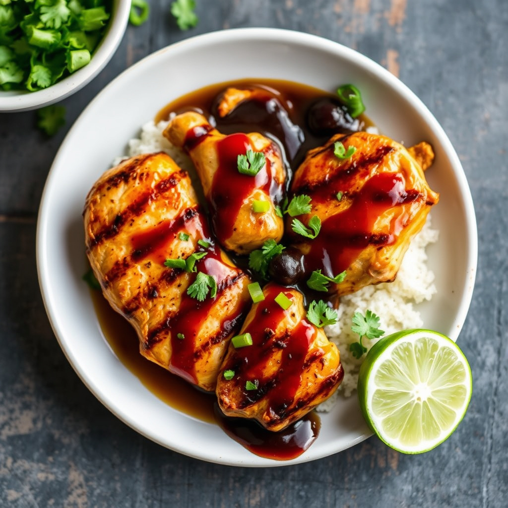 Grillet kylling med soy-lime saus