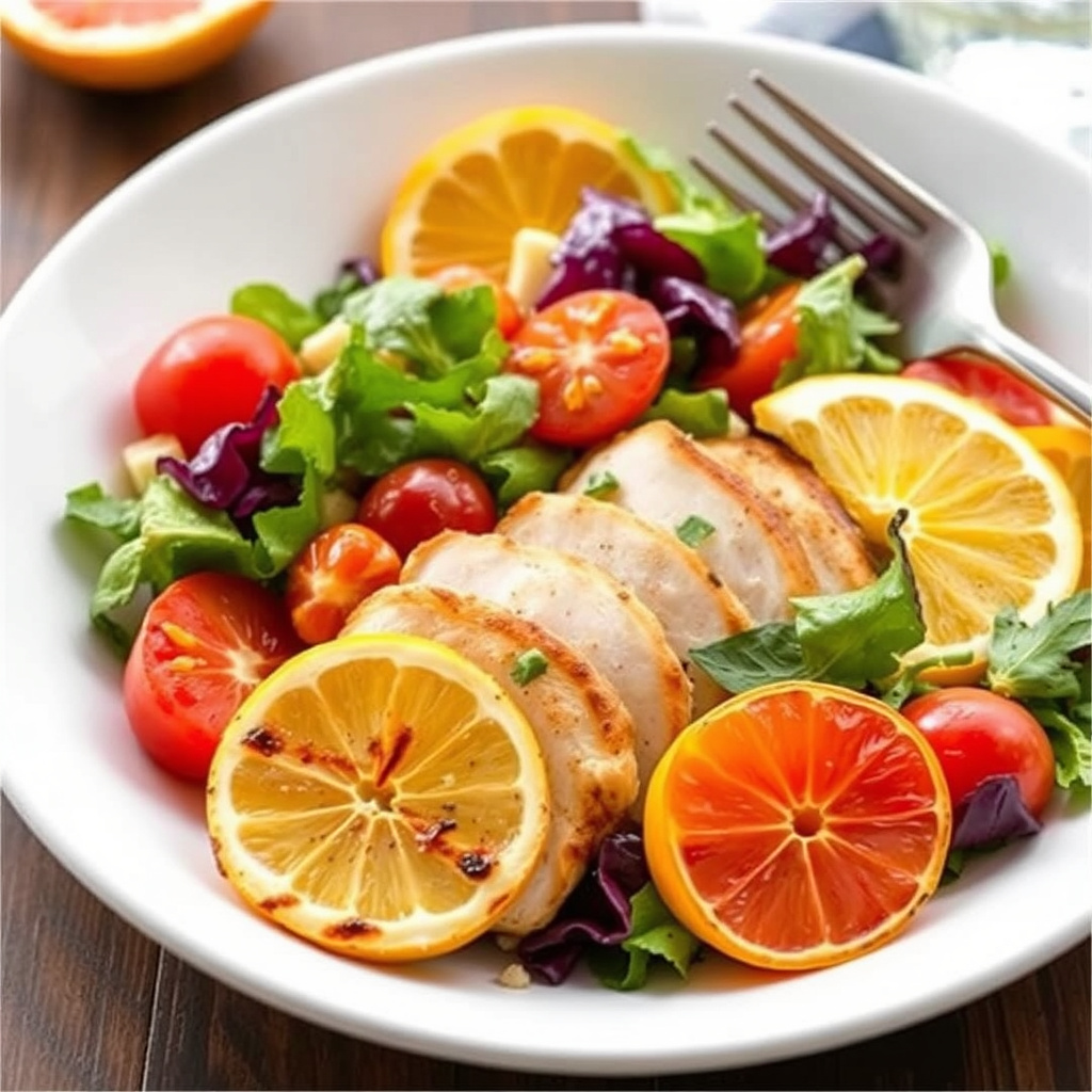 Grillet kyllingsalat med sitrus