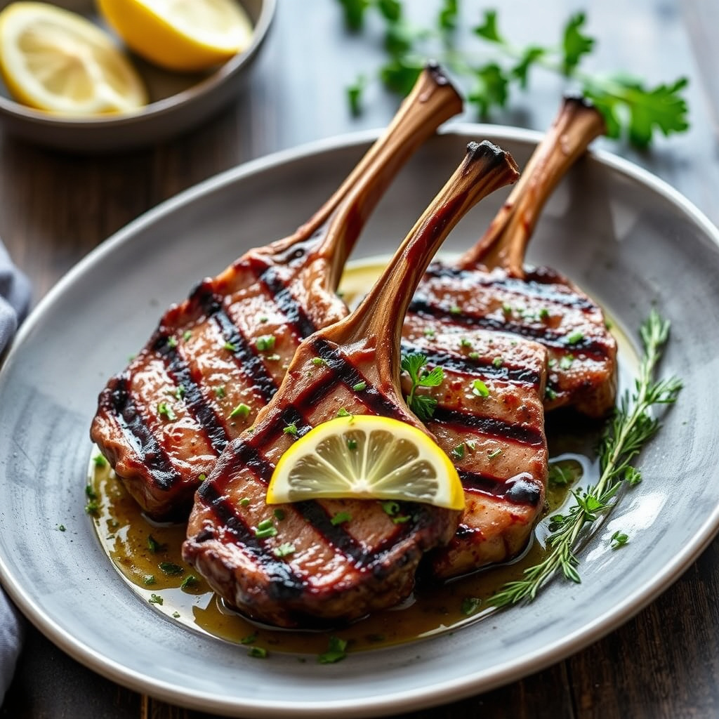 Grillet lammebiff med sitrongress og urter