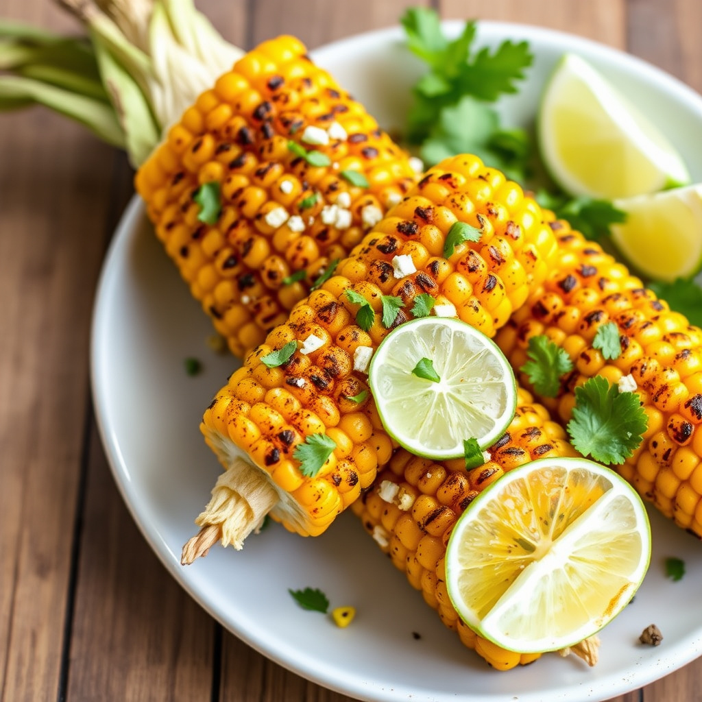 Grillet mais med femkrydder og lime