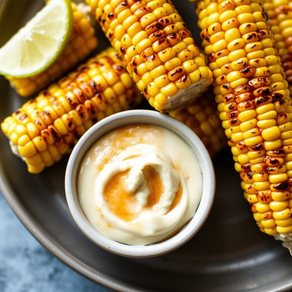 Grillet mais med hoisin- og appelsin-smør