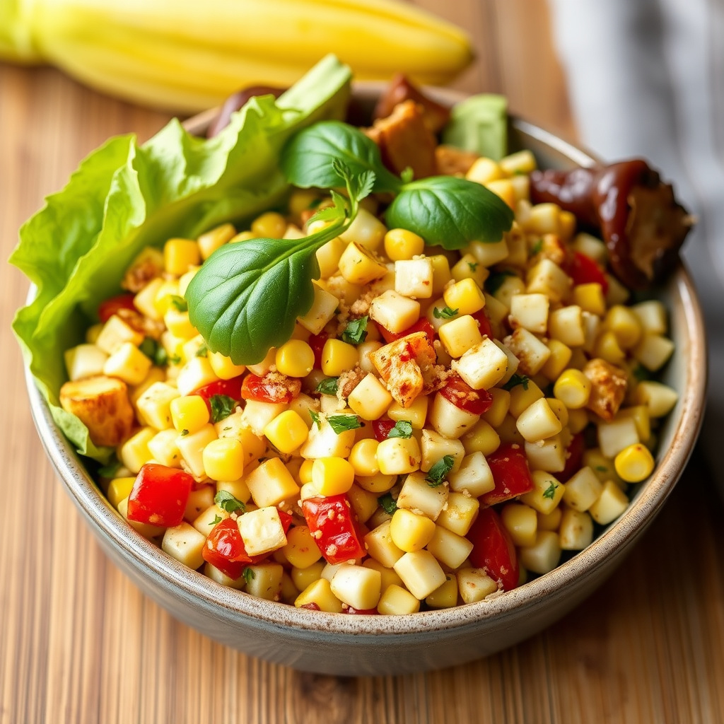 Grillet mais- og chipotle-peppersalat