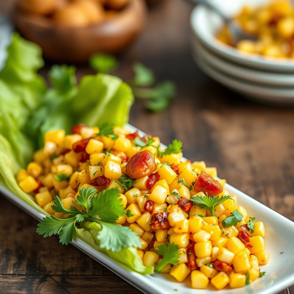 Grillet mais og succotash