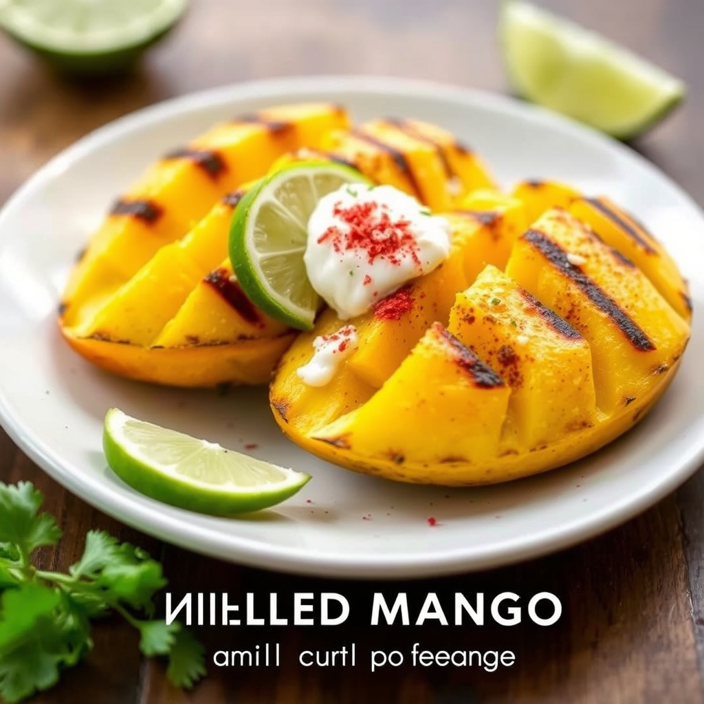 Grillet mango med lime og ancho-chili
