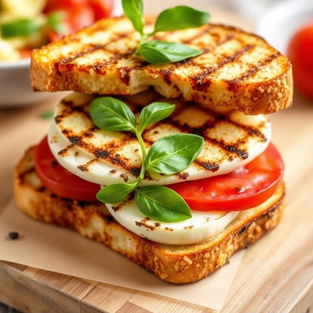 Grillet mozzarella-sandwich