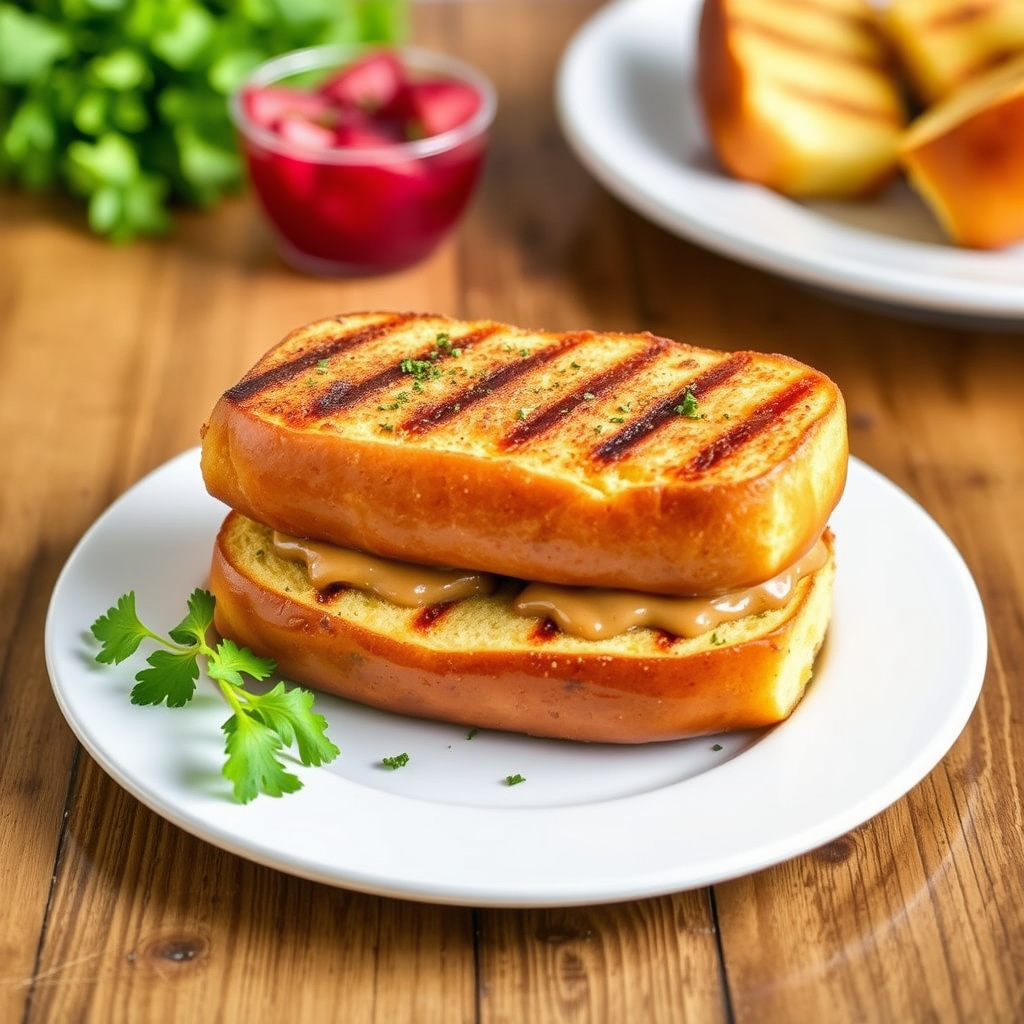 Grillet formkake med marinerte bjørnebær