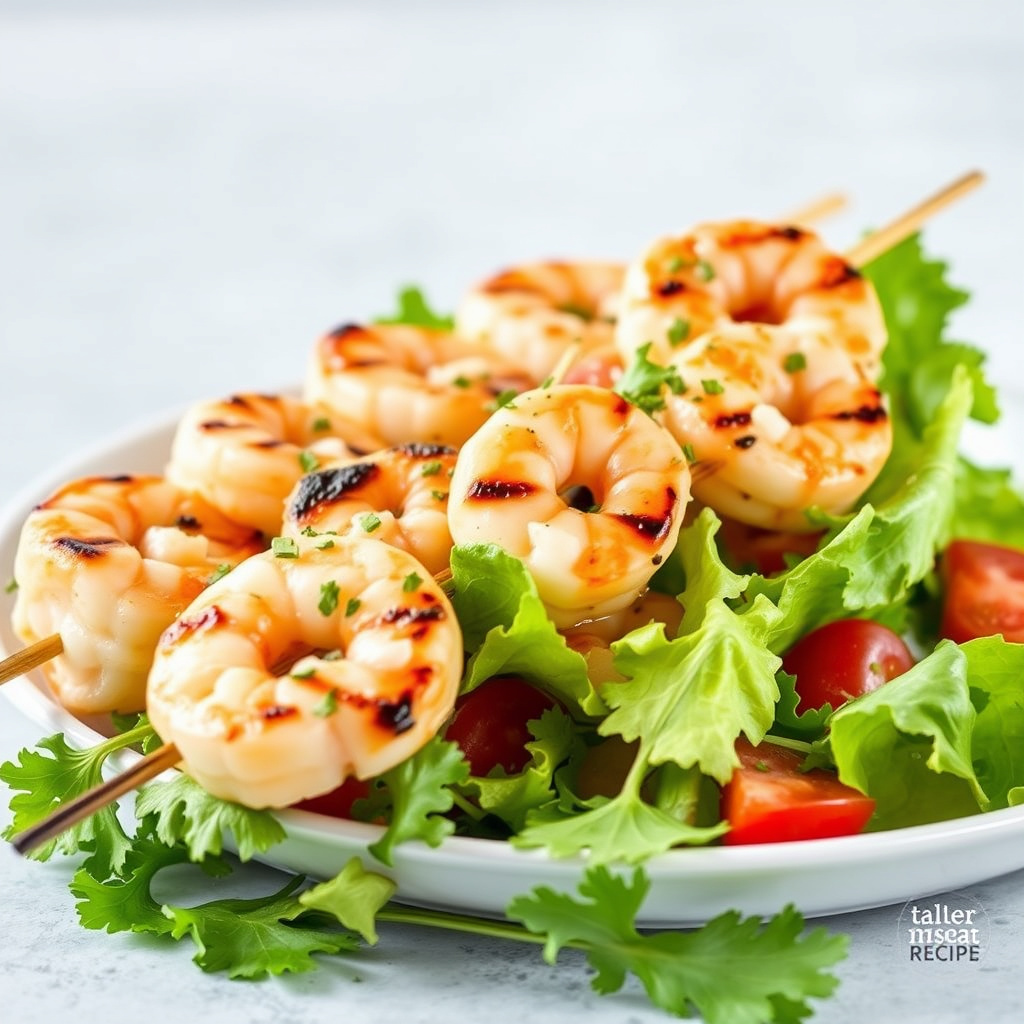 Grillet reke-Caesar-salatspyd