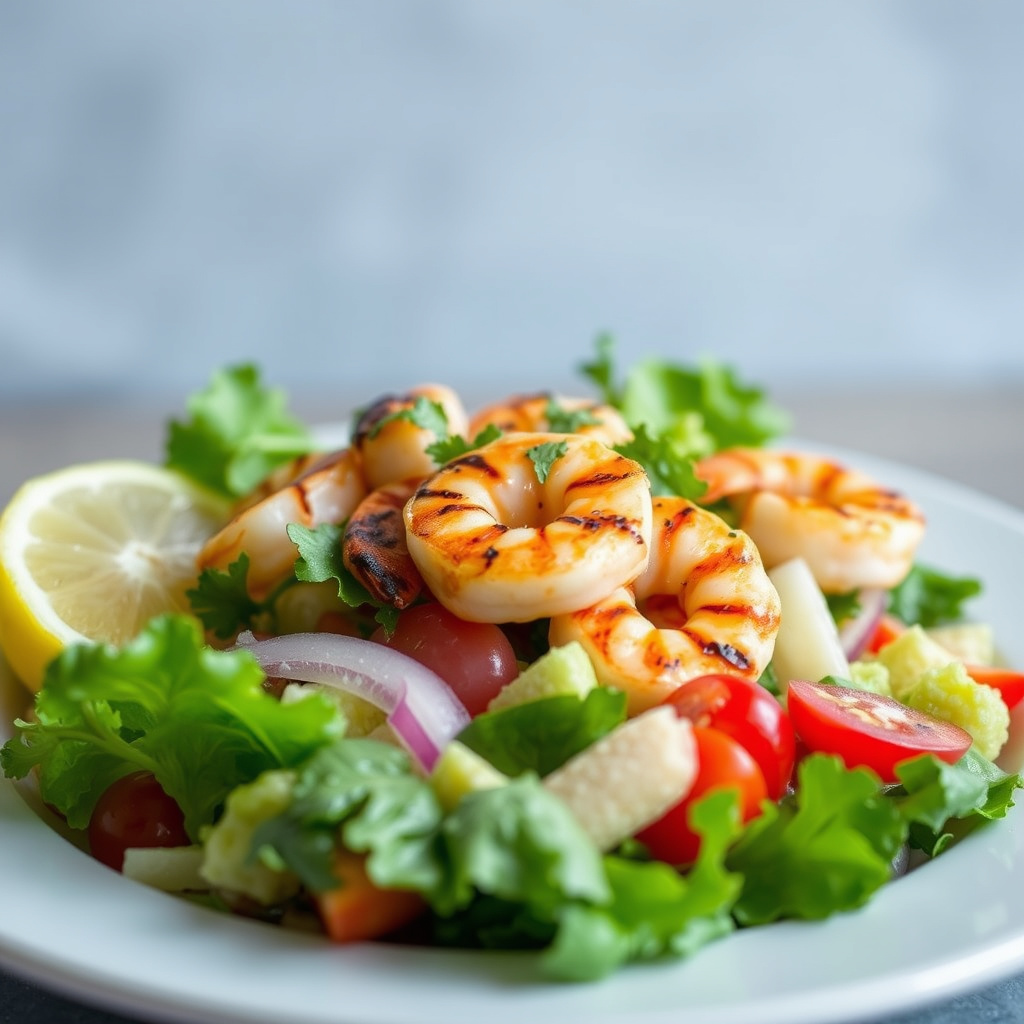 Grillet rekesalat