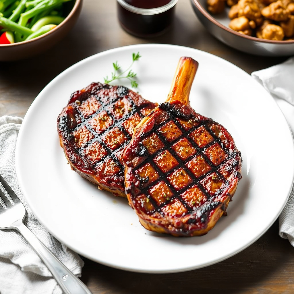 Grillet ribeye-biff med bein