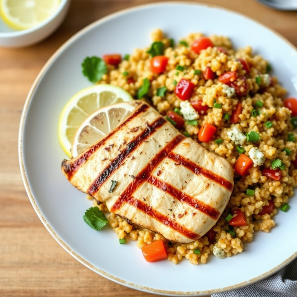 Grillet sitronkylling og marokkansk couscous-salat
