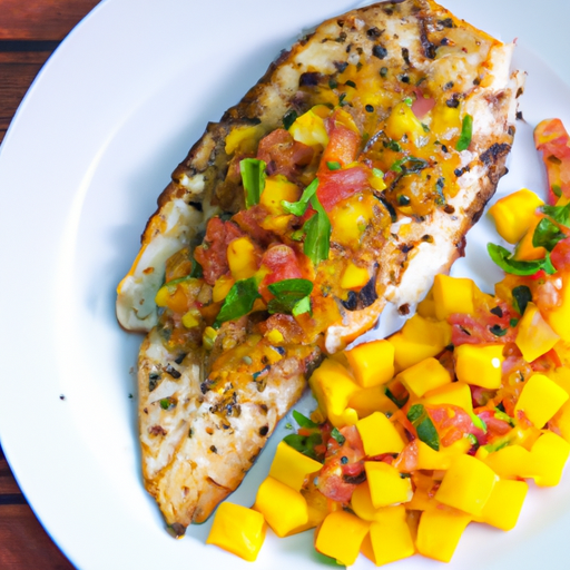 Grillet tilapia med mangosalsa