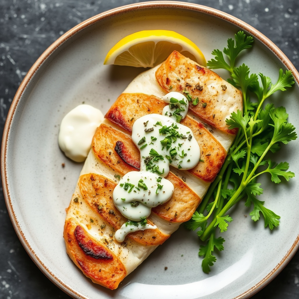 Grillet tilapia med pepperrot og urtespedd majones